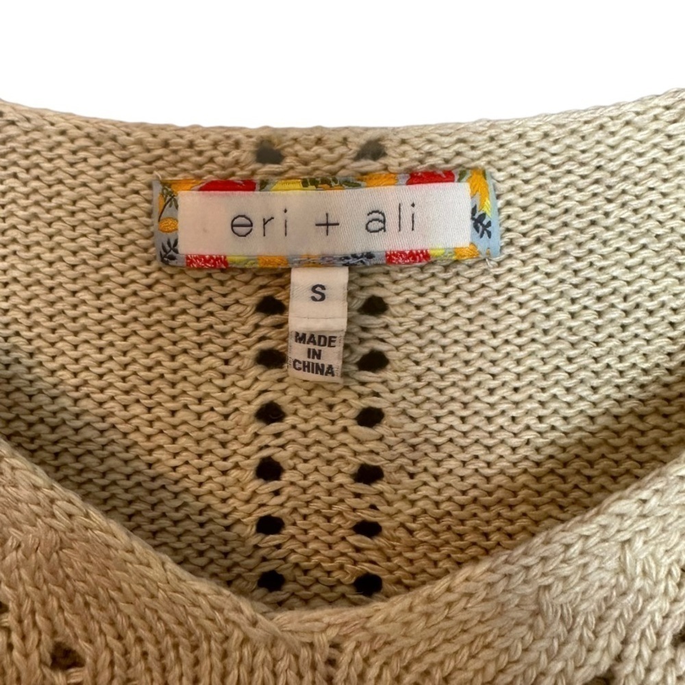Anthropologie Eri + Ali Lissette Fringe Sweater S - Picture 4 of 7